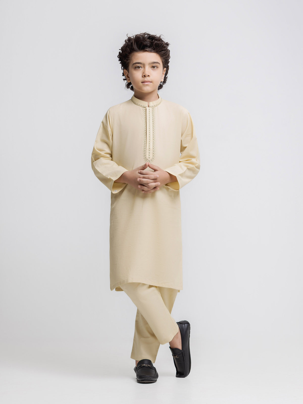 Embroidered Dobby Kurta Pajama - Ebtkpc5-001
