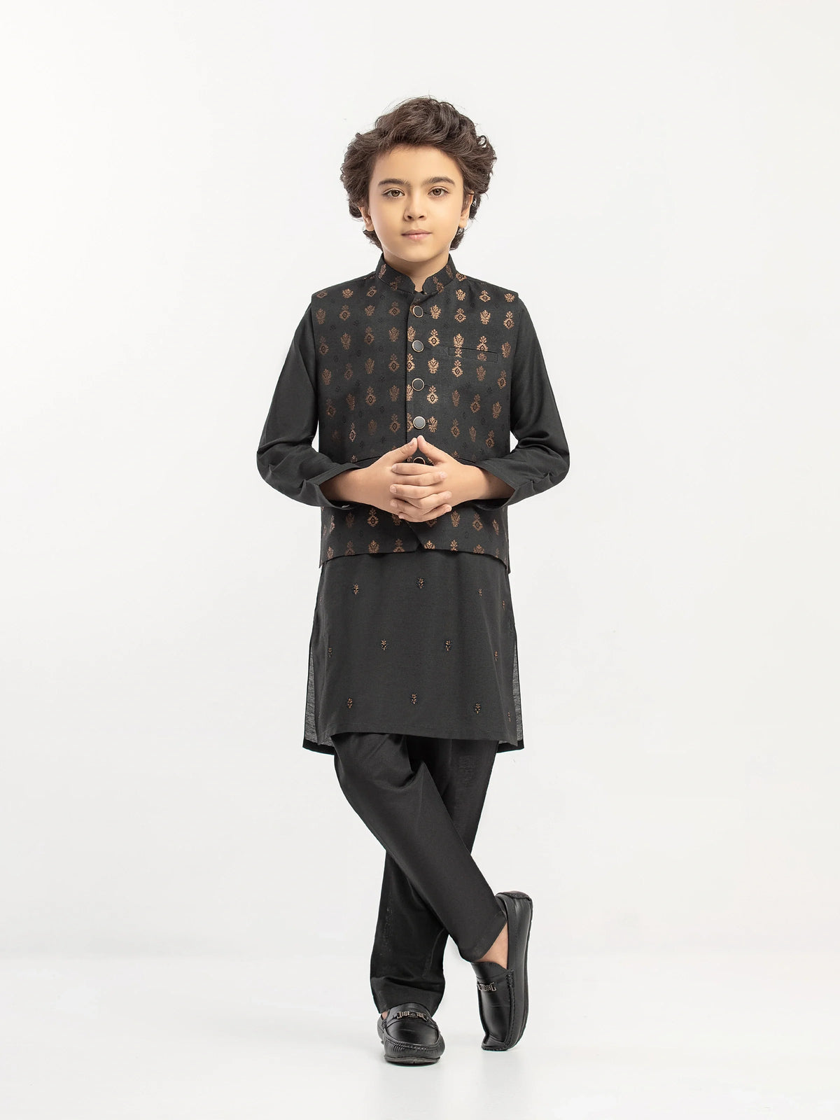 Embroidered Blended Waistcoat Suit - Ebtwcsc5-056