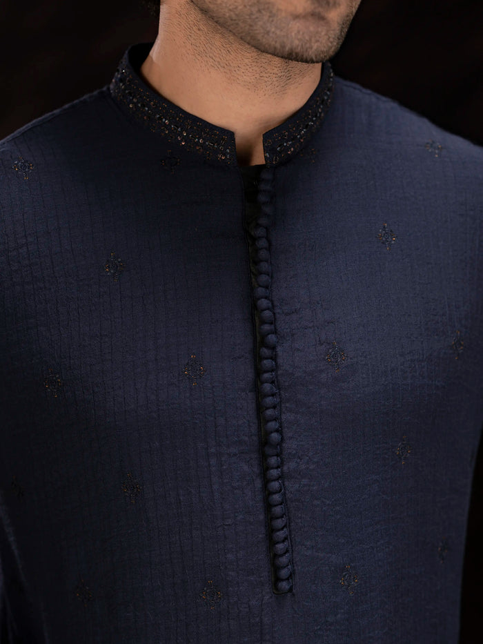 Embroidered Viscose Kurta Pajama - Ecmtkp6-026