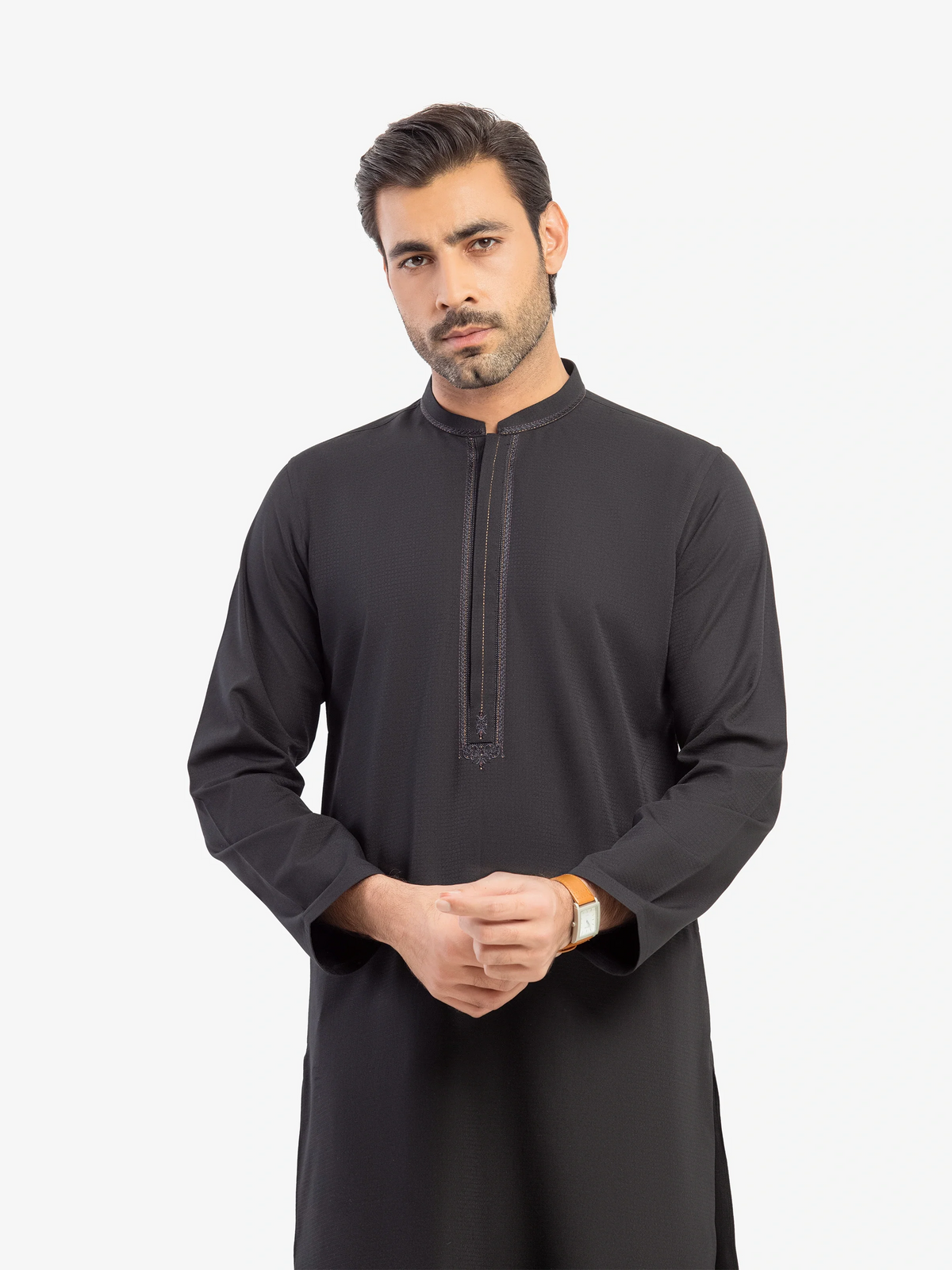 Embroidered Blended Kurta Pajama - Emtkpt5-084