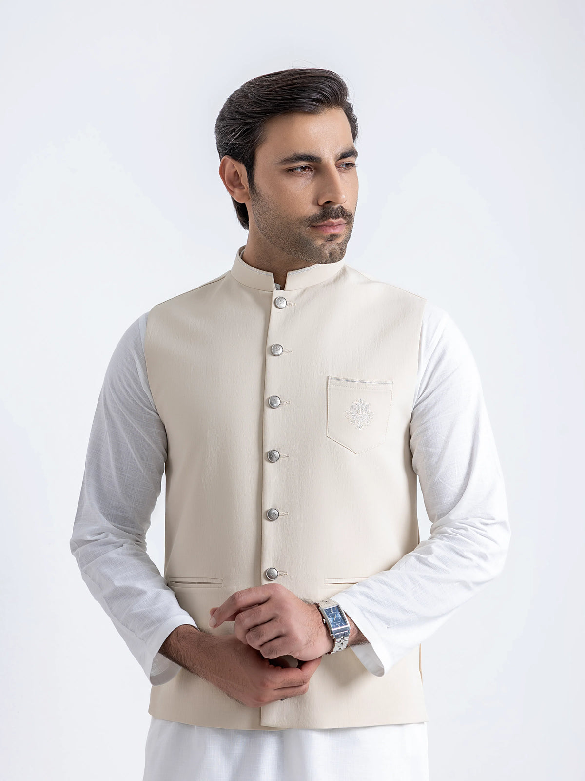 Embroidered Viscose Waistcoat - Emtwce6-36013