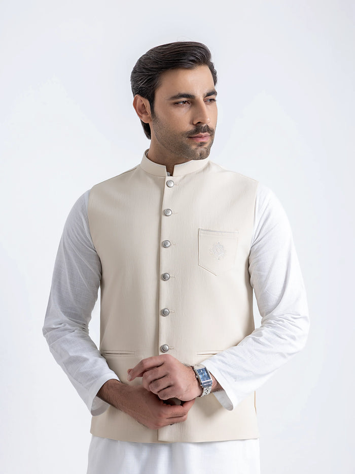 Embroidered Viscose Waistcoat - Emtwce6-36013