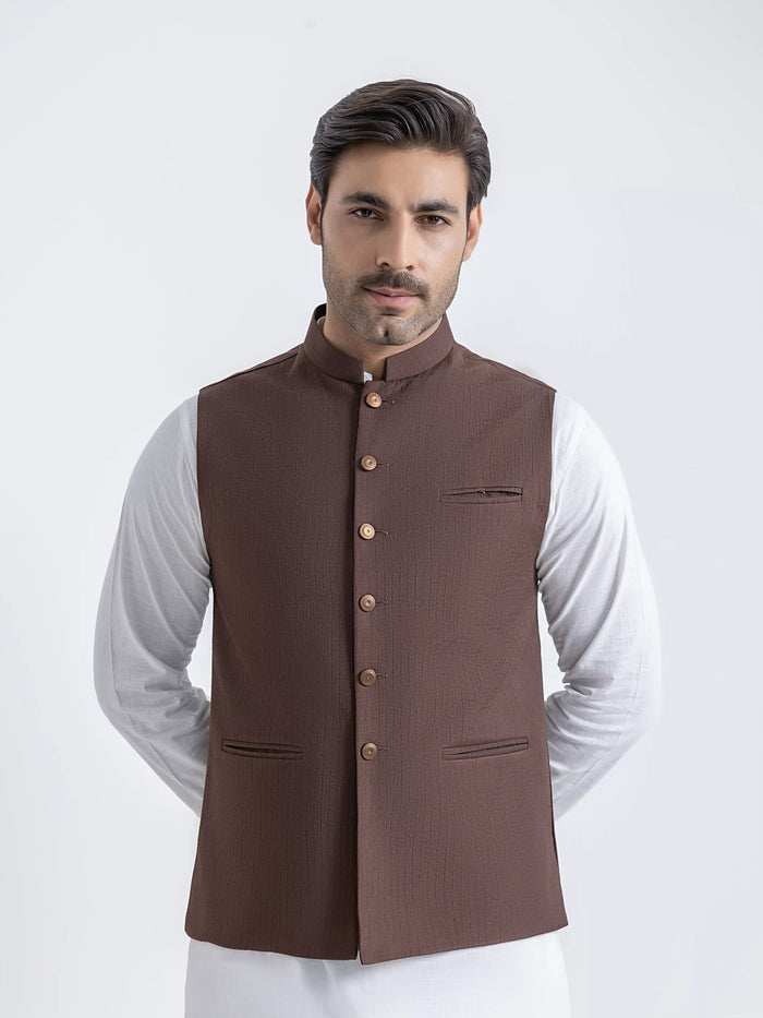Plain Viscose Waistcoat - Emtwcp6-36015