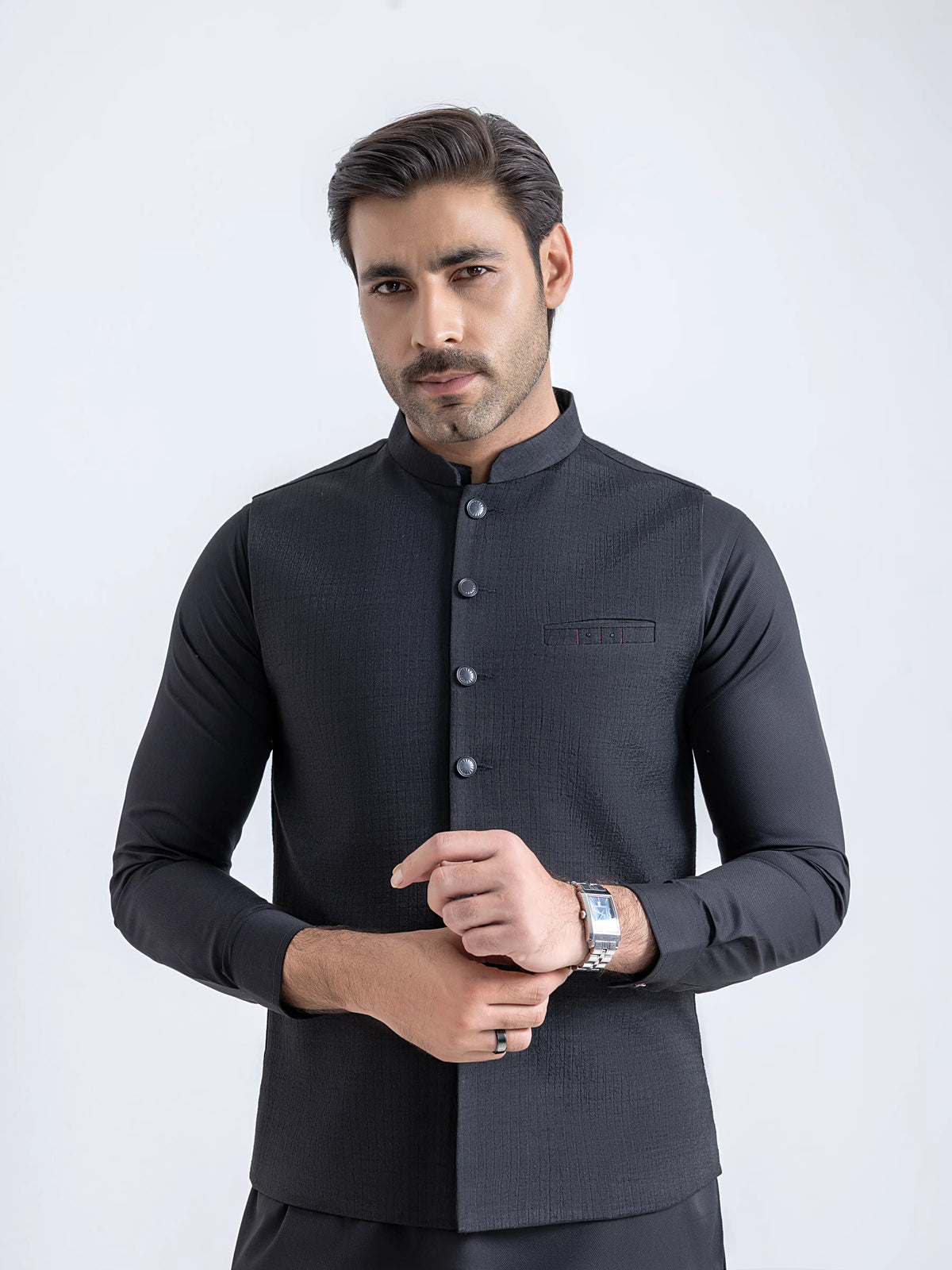Plain Viscose Waistcoat - Emtwcp6-36016