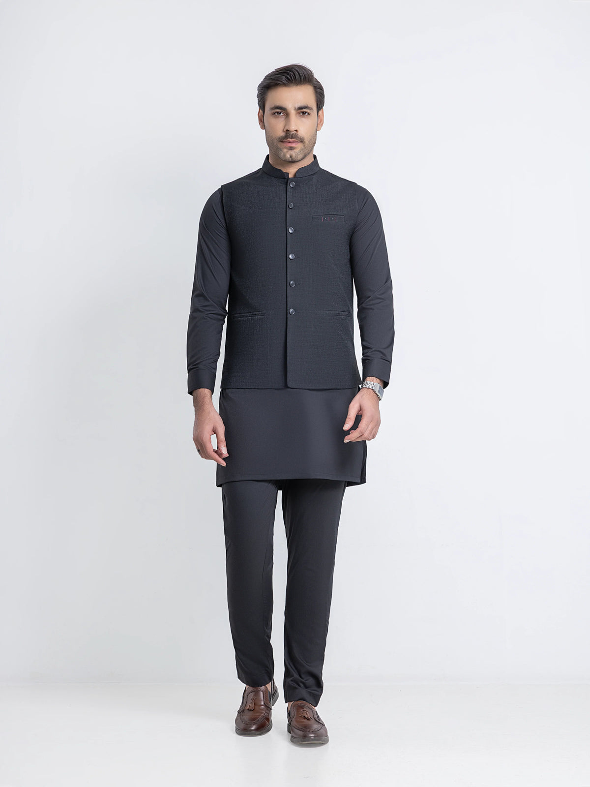 Plain Viscose Waistcoat - Emtwcp6-36016