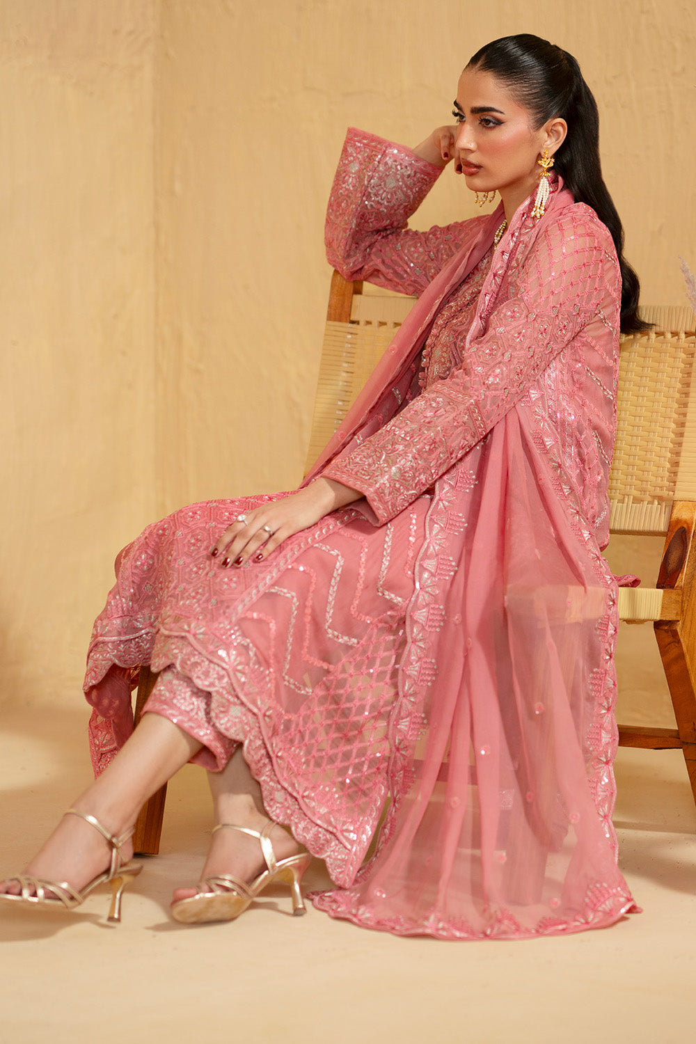 3 Piece Embroiderd Chiffon NUBIA - FSU5662