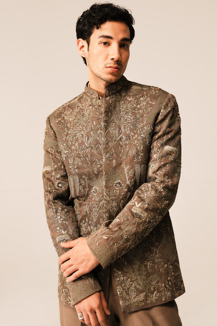 Pasha' Hand Embroidered Bandhgala Jacket