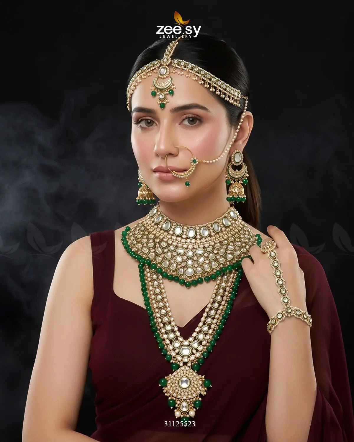 Opulent Petite Motif Bridal Set