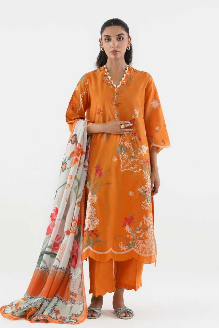 Multi Embroidered Muzlin Lawn Suit