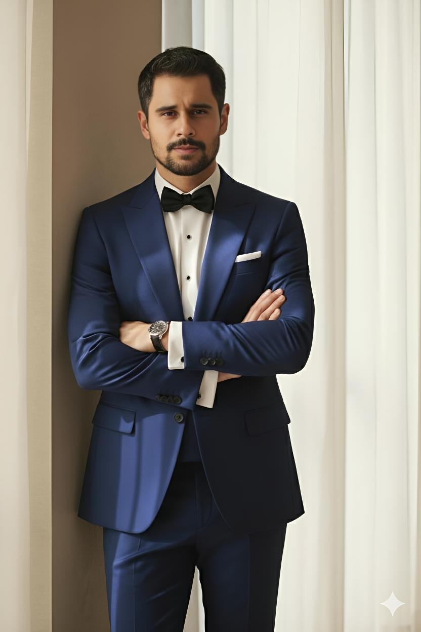 Blue Italian Fabric Suit