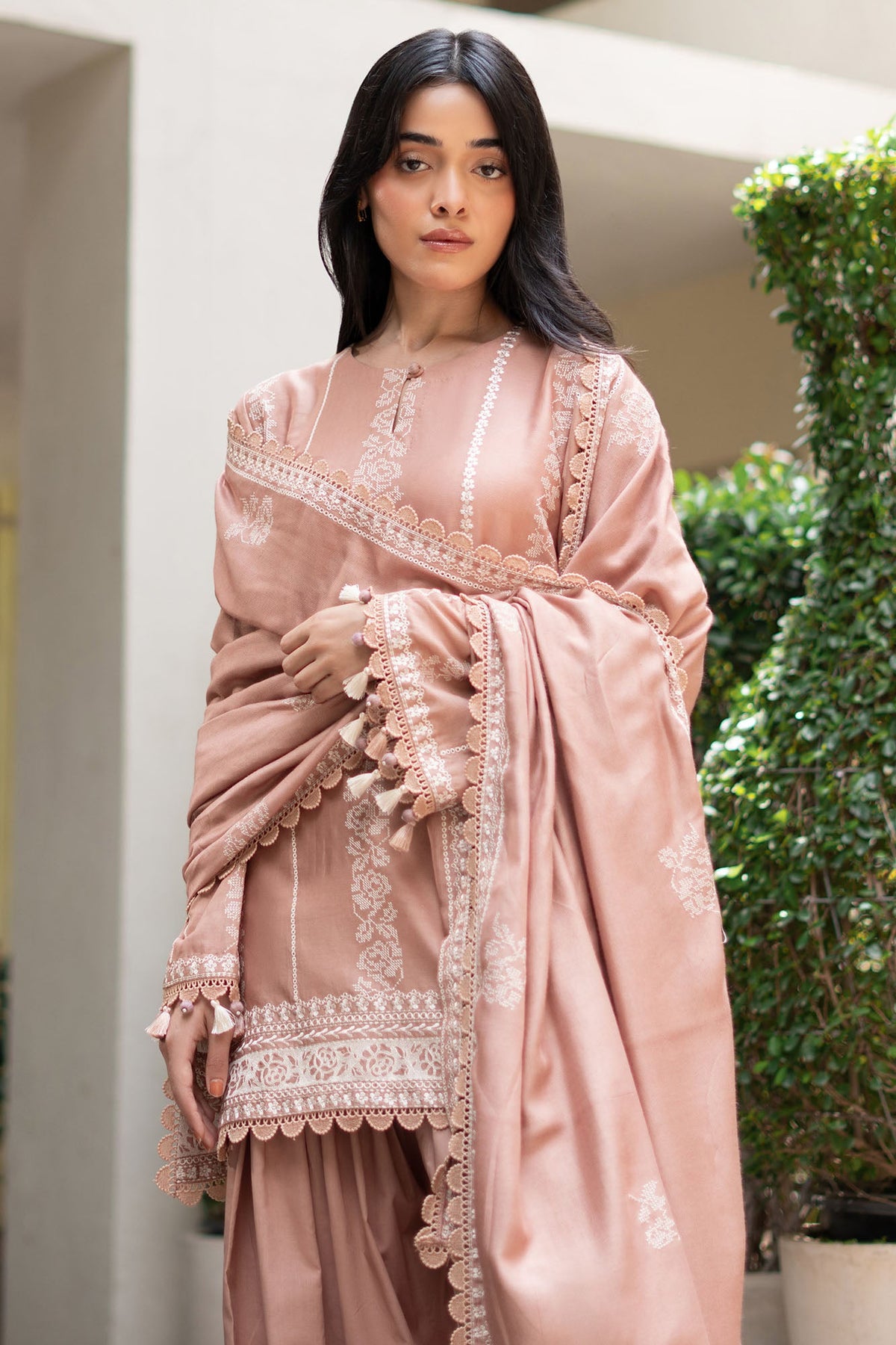 Rosette Haze 3 Piece Embroidered Suit