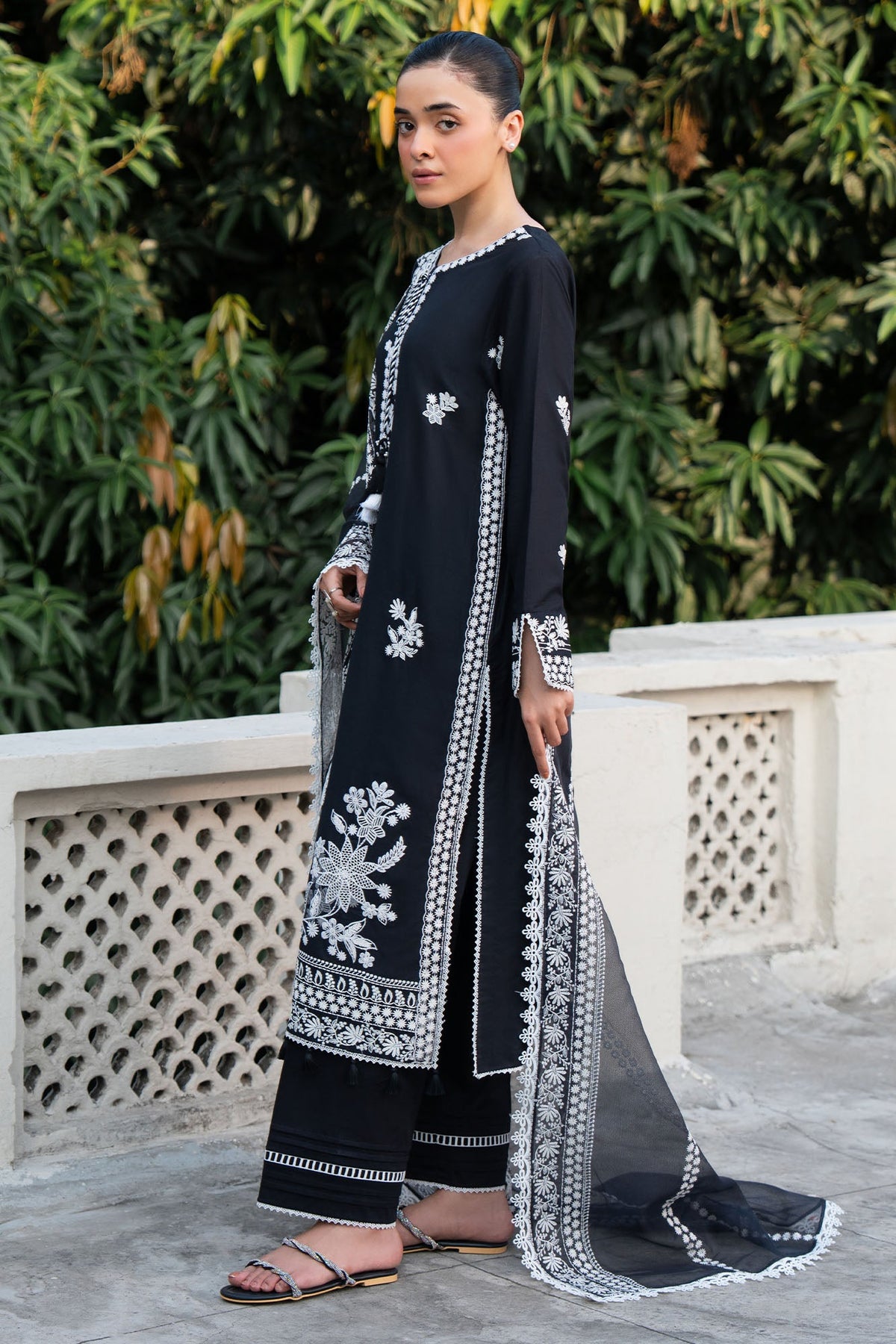Raven Breeze 3 Piece Embroidered Suit