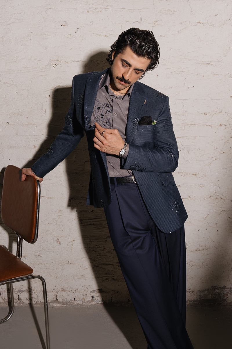 "bleue" Single Breast Suit