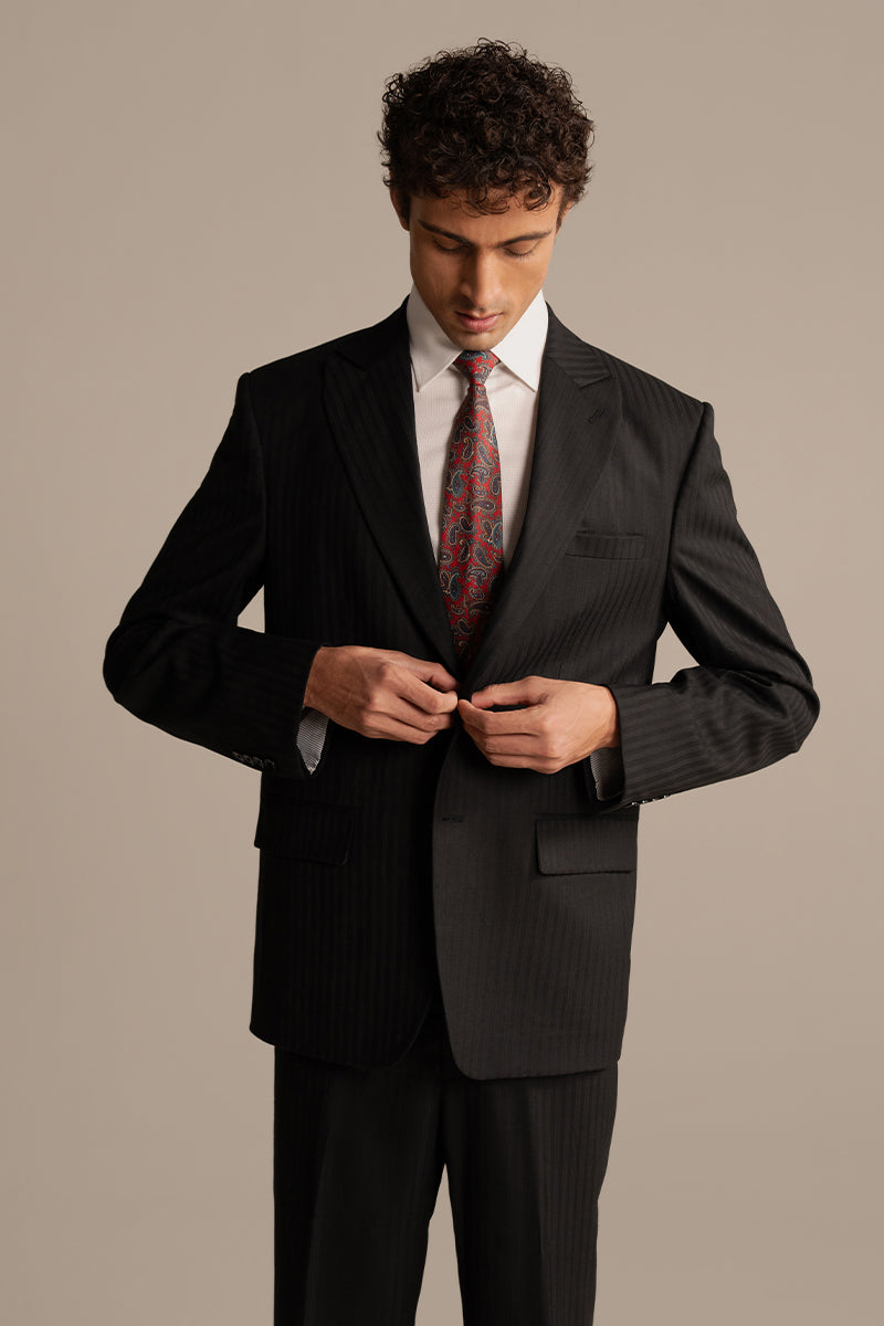 Black Single Breasted Suit