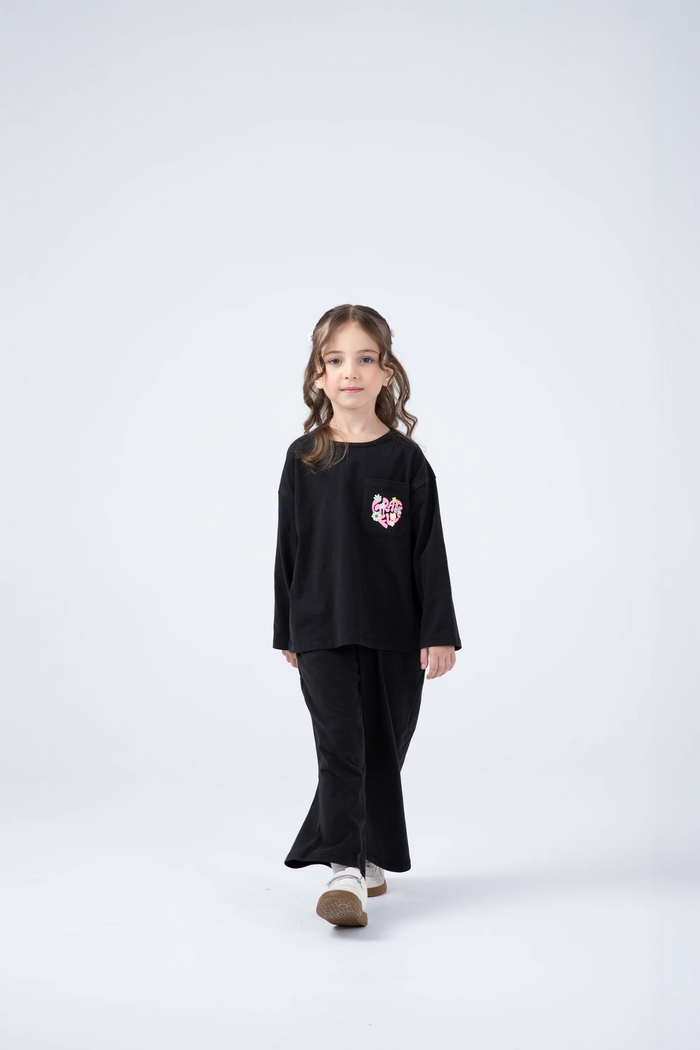 Floral Heart Jersey Co-ord Set