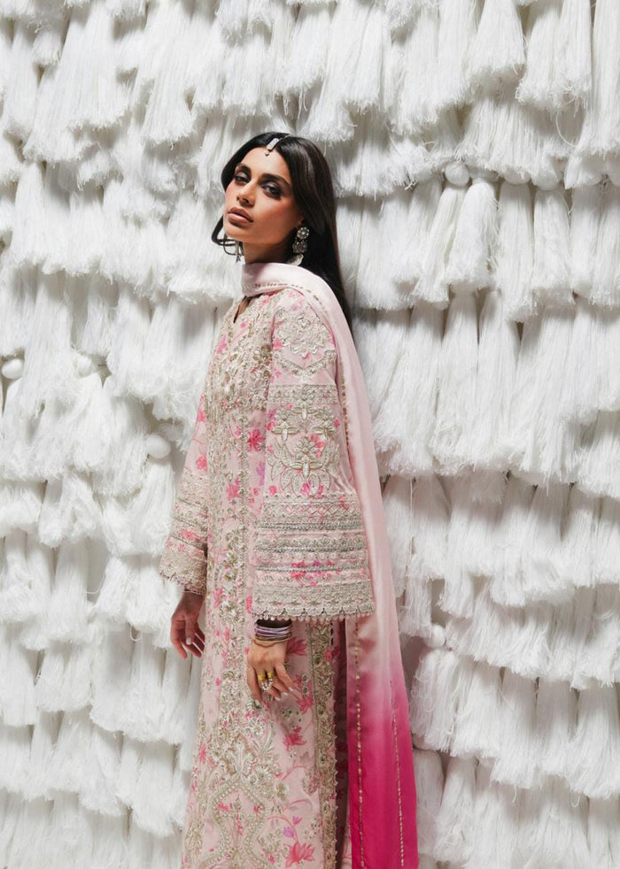 Azva Velvet Kurta Set with Embroidery & Ombre Dupatta | Festive Pret 2026 by Saad Bin Shahzad