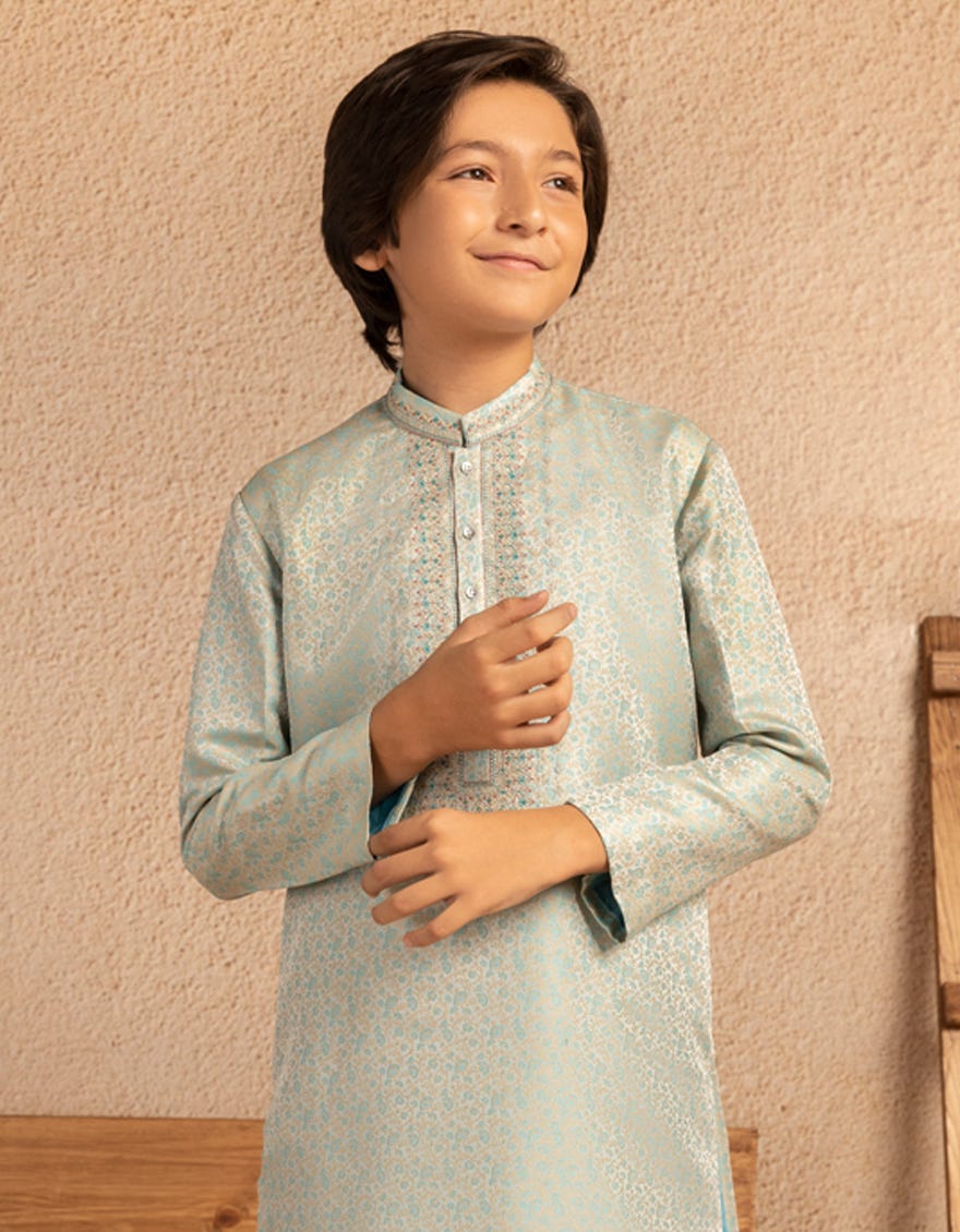Blue Boys Formal Kurta
