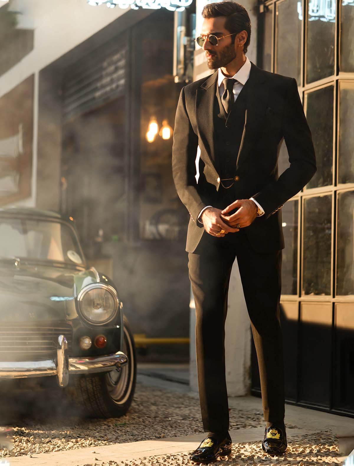 Classic Black Single Button Suit