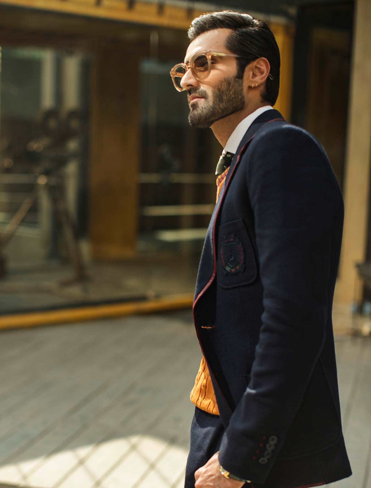 Navy Blue Two Buttons Suit