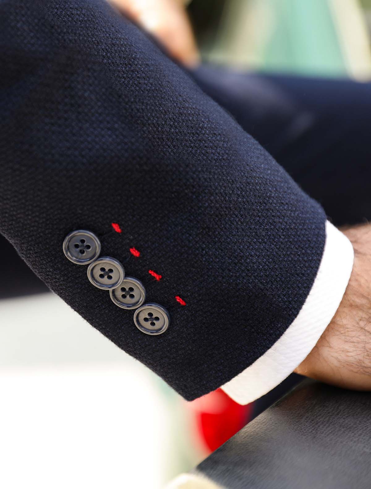 Navy Blue Two Buttons Suit