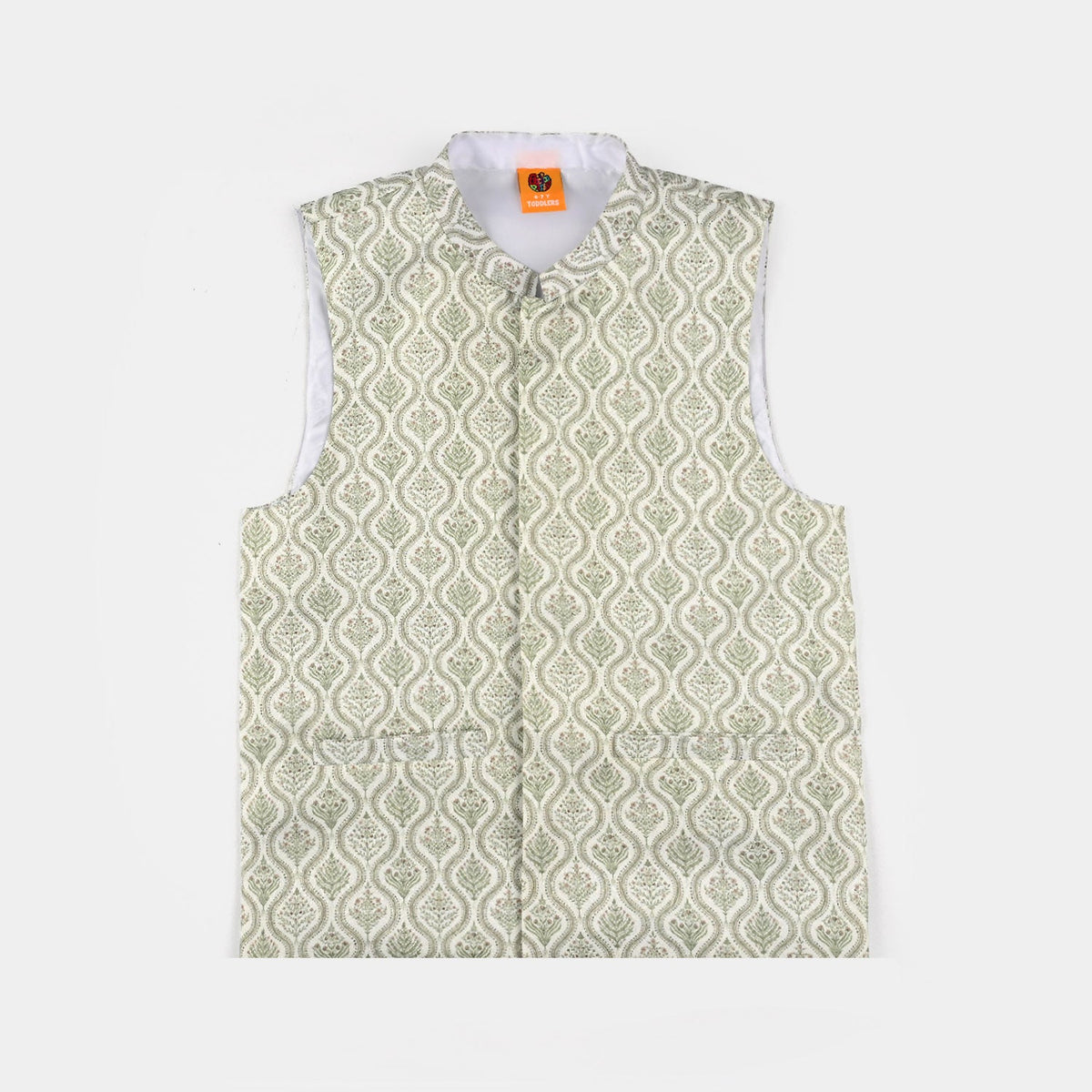 Boys Poly Viscose Waistcoat (Rangreez Off White)